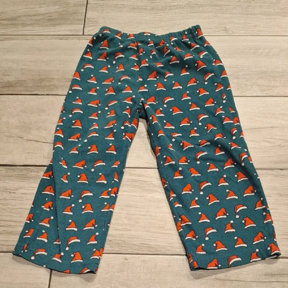 🦔 Festive Kids Christmas Santa Hat Fleece Pajama Pants🐧